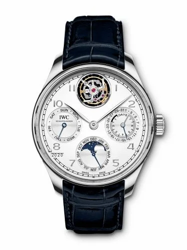 IWC Portuguese Perpetual Calendar Tourbillon Platinum / Silver IW5045-05 (IW504505)
